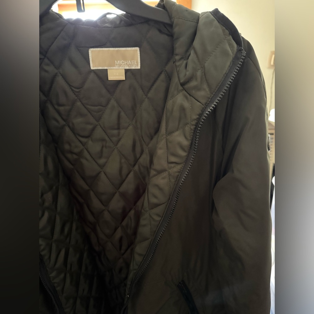Michael Kors Quilted Jacket in Dark Green
